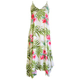 Pale Hibiscus Orchid Scarf Hem Long Dress — Women's Long Dresses — RJC Puanani (view 10)