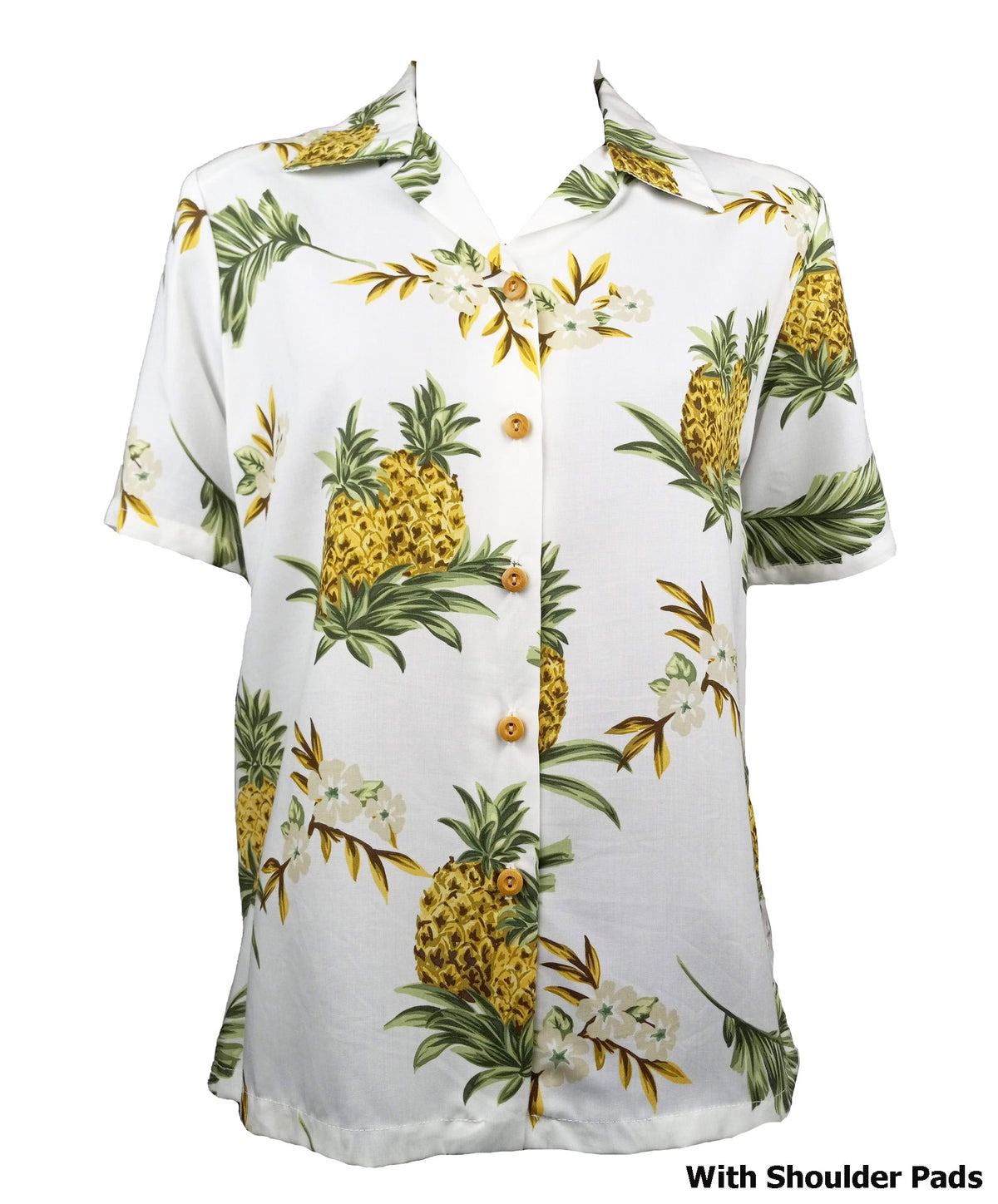 Pineapples women's rayon shirt — Women's Camp Shirts — Paradise Found