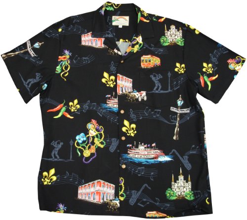 Mardi Gras 2013 Men's Rayon — Men's Rayon Shirts — Paradise Found (view 4)