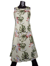 Monstera Paradise Women's Short Tank Flared Dress — Women's Tank Dresses — Paradise Found (view 3)
