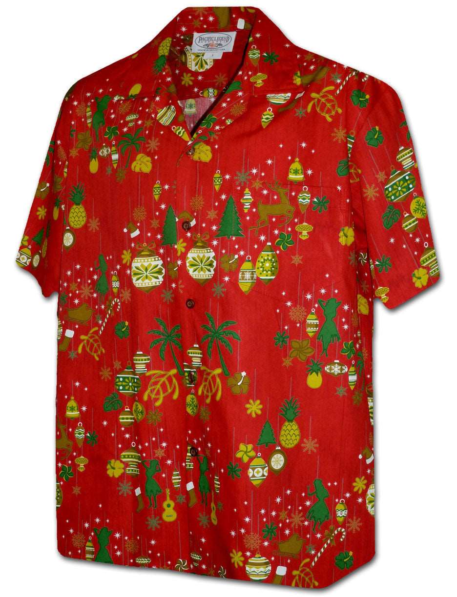 Christmas Ornaments Men's Shirt — Men's Cotton Shirts — Pacific Legend