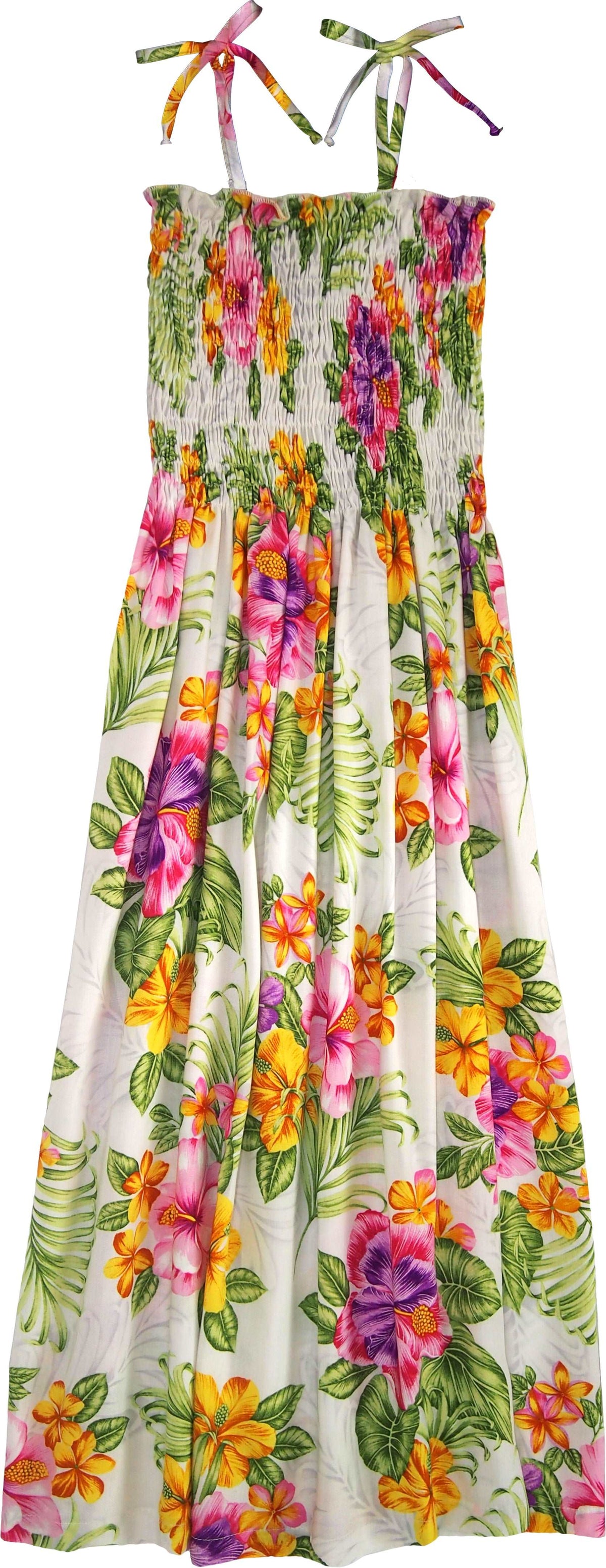 Amorous Bouquet Smocked Tube Dress — Women's Sun Dresses — MauiShirts
