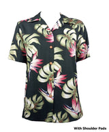 Monstera Paradise women's rayon — Women's Camp Shirts — Paradise Found