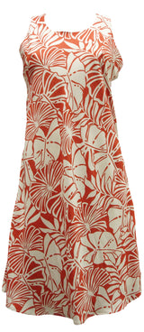 Pareau Leaves Women's Short Tank Flared Dress — Women's Tank Dresses — Paradise Found (view 3)