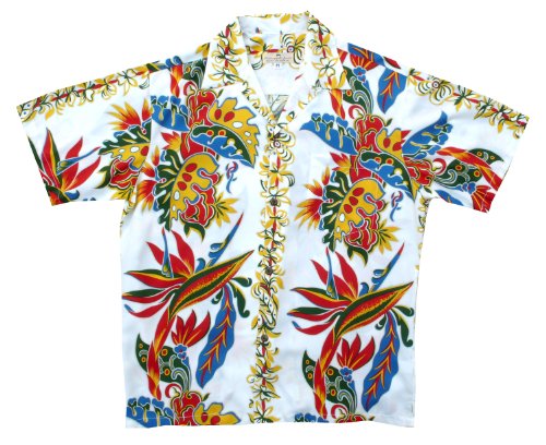 Bird of Paradise Monstera Panel Men's Vintage Shirt — Men's Rayon Shirts — MauiShirts