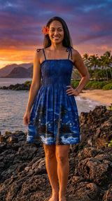 Moonlight Surf Smocked Tube Dress — Women's Sun Dresses — MauiShirts (view 5)
