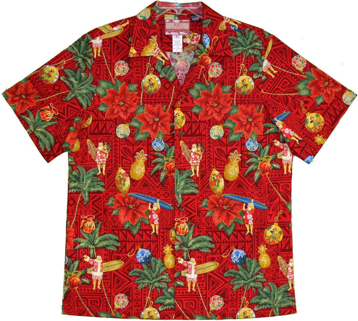 Christmas Tapa Santa men's shirt — Men's Cotton Shirts — RJC (view 3)