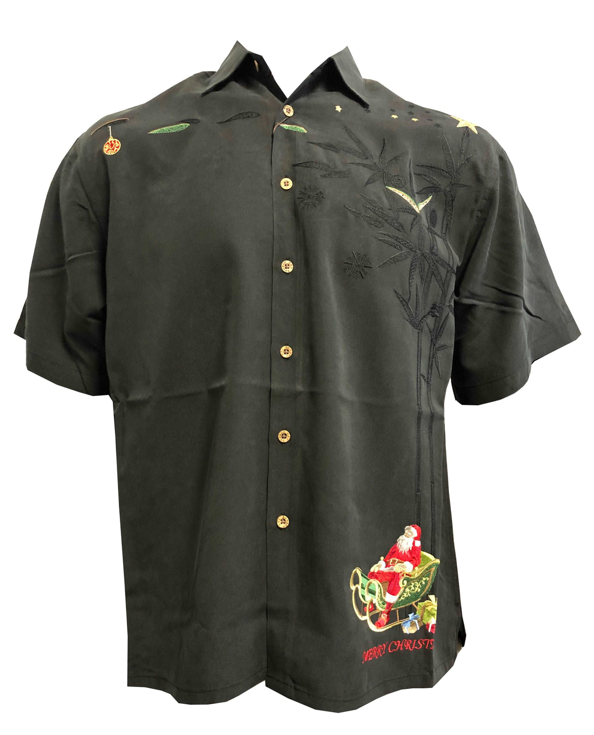 Shining Star Embroidered Christmas Shirt — Men's Embroidered Shirts — BAMBOO CAY (view 6)