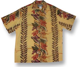 Anthurium Panel Men's Vintage Kamehameha — Men's Rayon Shirts — MauiShirts (view 8)