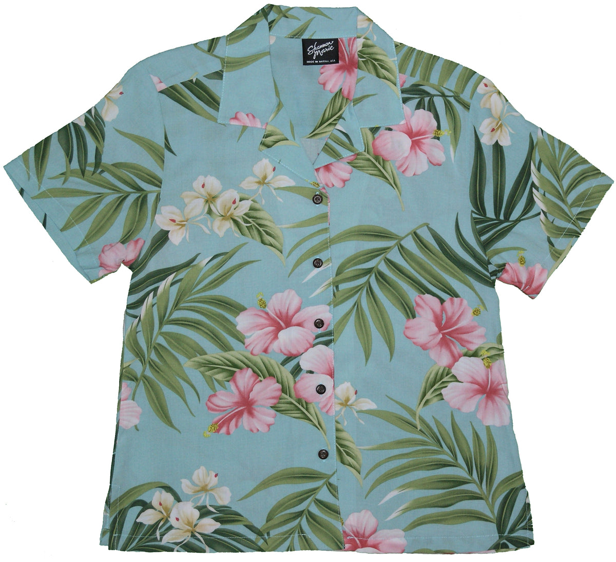 RJC Pale Hibiscus Orchid Women's Hawaiian Camp Shirt – Rayon, Made in Hawaii