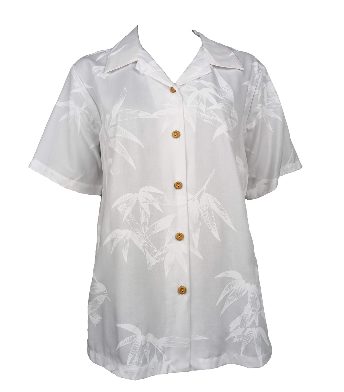 Simple Bamboo Women's White Shirt — Women's Camp Shirts — Paradise Found (view 4)