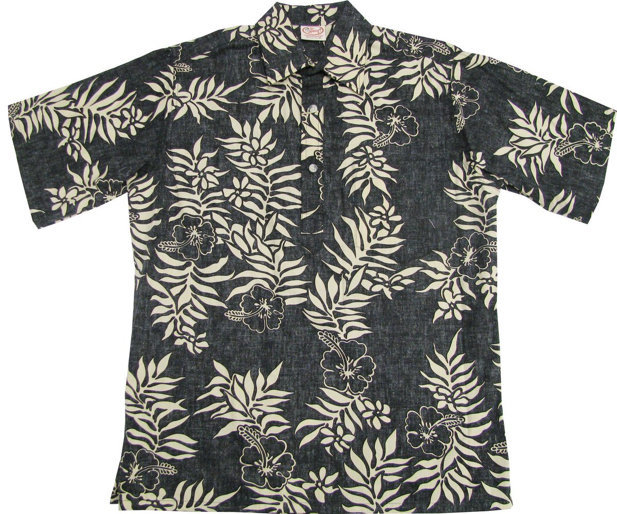 Mini Tahitian Mens Pullover Reverse Shirt — Men's Reverse Print Shirts — Go Barefoot (view 5)