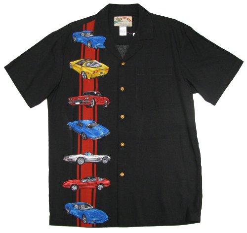 Corvette Panel Men's General Motors Licensed Shirt — Men's Rayon Shirts — Paradise Found (view 10)