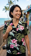 RJC Pale Hibiscus Orchid Women's Hawaiian Camp Shirt – Rayon, Made in Hawaii