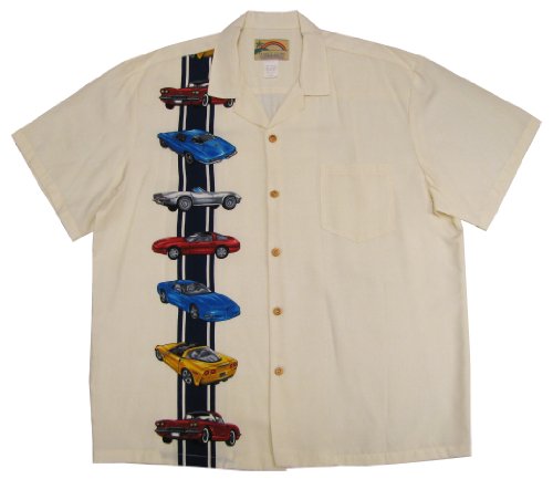 Corvette Panel Men's General Motors Licensed Shirt — Men's Rayon Shirts — Paradise Found (view 7)