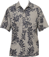Mini Tahitan Men's Placket Reverse Aloha Shirt — Men's Reverse Print Shirts — Go Barefoot