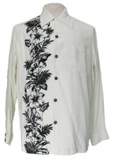 Hibiscus Panel Men's Long Sleeve Shirt — Men's Long Sleeve Shirts — Paradise Found (view 9)