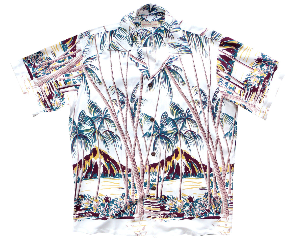Hawaiian Palm Men's Vintage Rayon Shirt — Men's Rayon Shirts — Pineapple Juice (view 10)