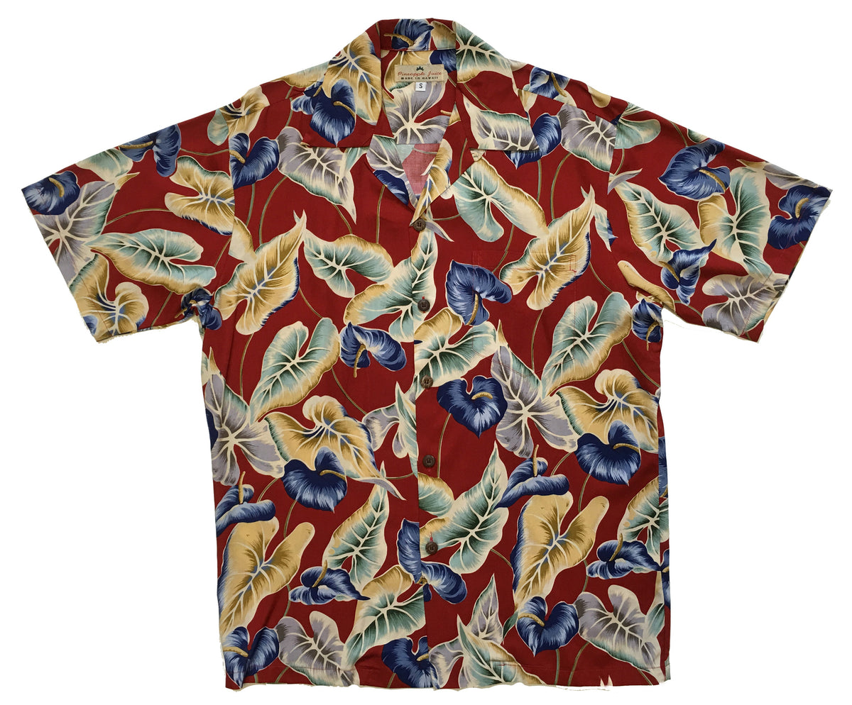 Anthurium Men's Vintage Rayon — Men's Rayon Shirts — MauiShirts (view 3)