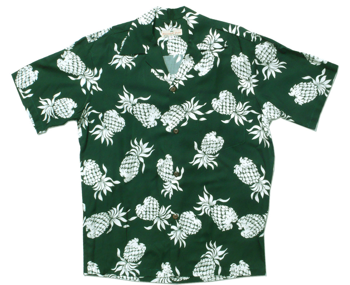 Pineapples Men's Vintage Shirt — Men's Rayon Shirts — RJC (view 3)
