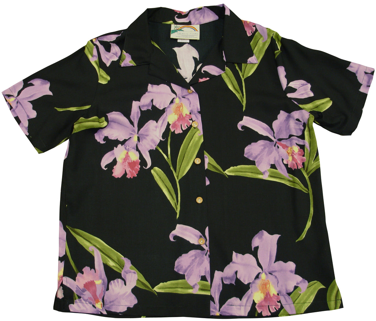 Double Orchid women's rayon shirt — Women's Camp Shirts — Paradise Found (view 4)