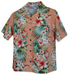 Tropical Flowers Panel Women's Shirt — Women's Cotton Shirts — Paradise Found