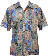 Honu Tapa Go Barefoot Placket Reverse Shirt — Men's Reverse Print Shirts — Go Barefoot (view 8)