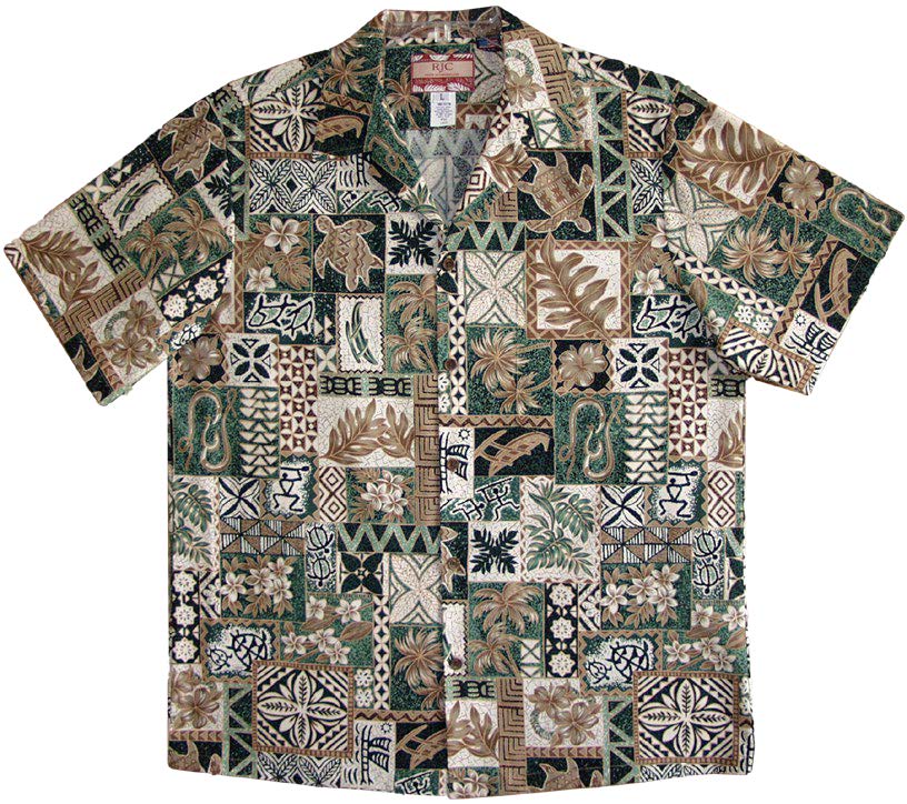 Hawaiian Symbols Men's Shirt — Men's Cotton Shirts — RJC
