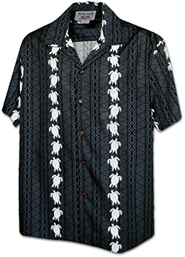 Vertical Turtles Panel Men's Shirt — Men's Cotton Shirts — Pacific Legend (view 7)