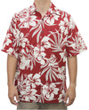 Jumbo Hibiscus Fern Men's Cotton Go Barefoot Aloha Shirt — Men's Cotton Shirts — Go Barefoot