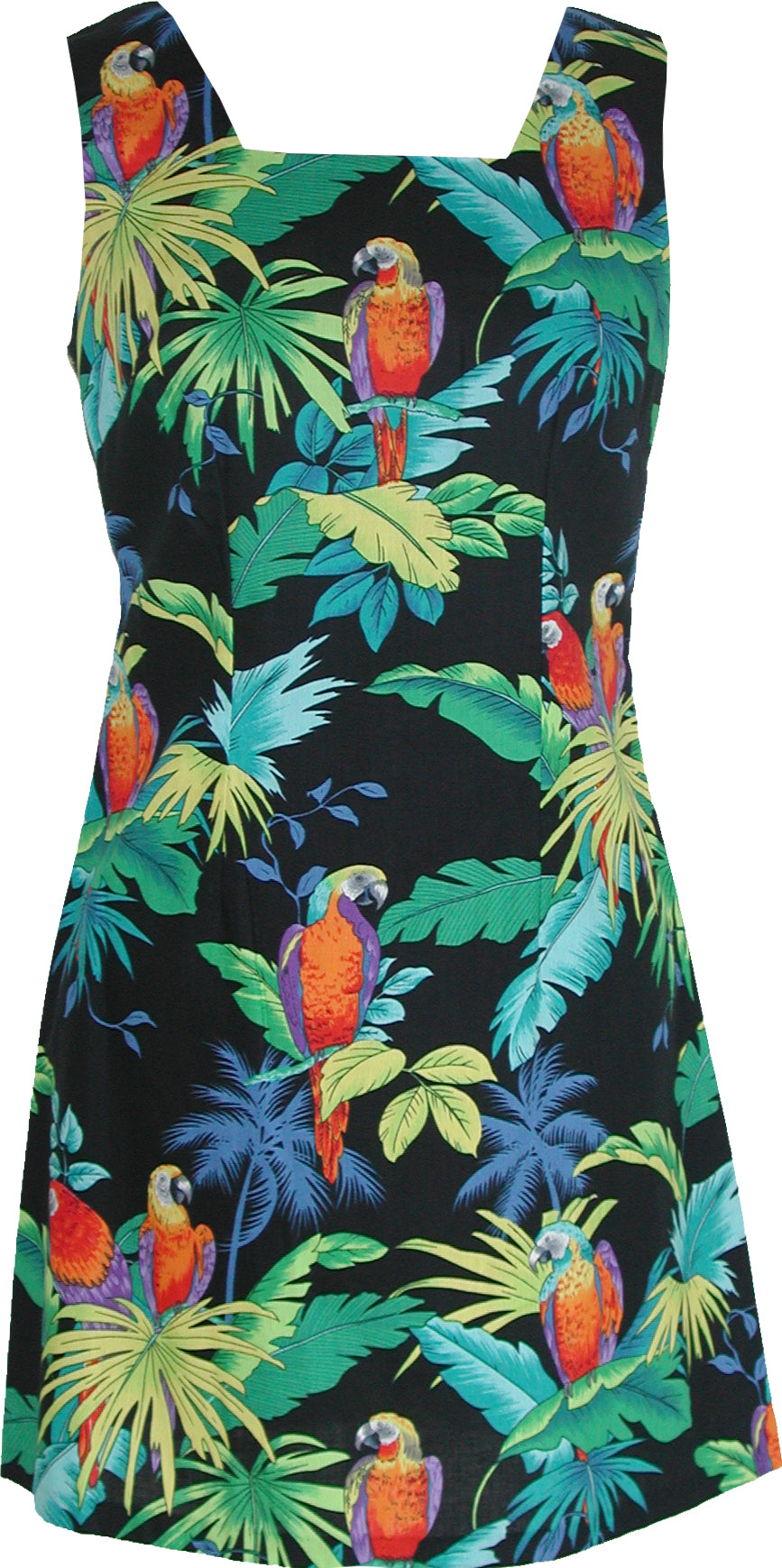 Jungle Parrots Women's A-Line Hawaiian Dress