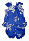 Shadow White Hibiscus Puff Sleeve 2pc — Girls Cabana Sets — MauiShirts