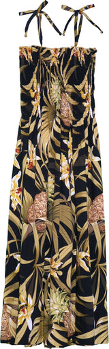 Pineapple Orchid Smocked Tube Dress — Women's Sun Dresses — MauiShirts (view 3)