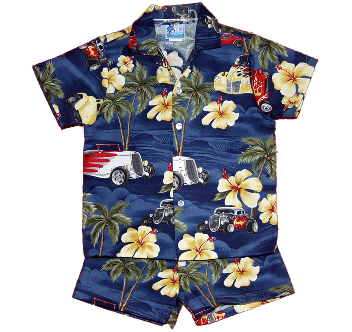Hibiscus Drag Racers Boy's 2pc — Boys Cabana Sets — MauiShirts