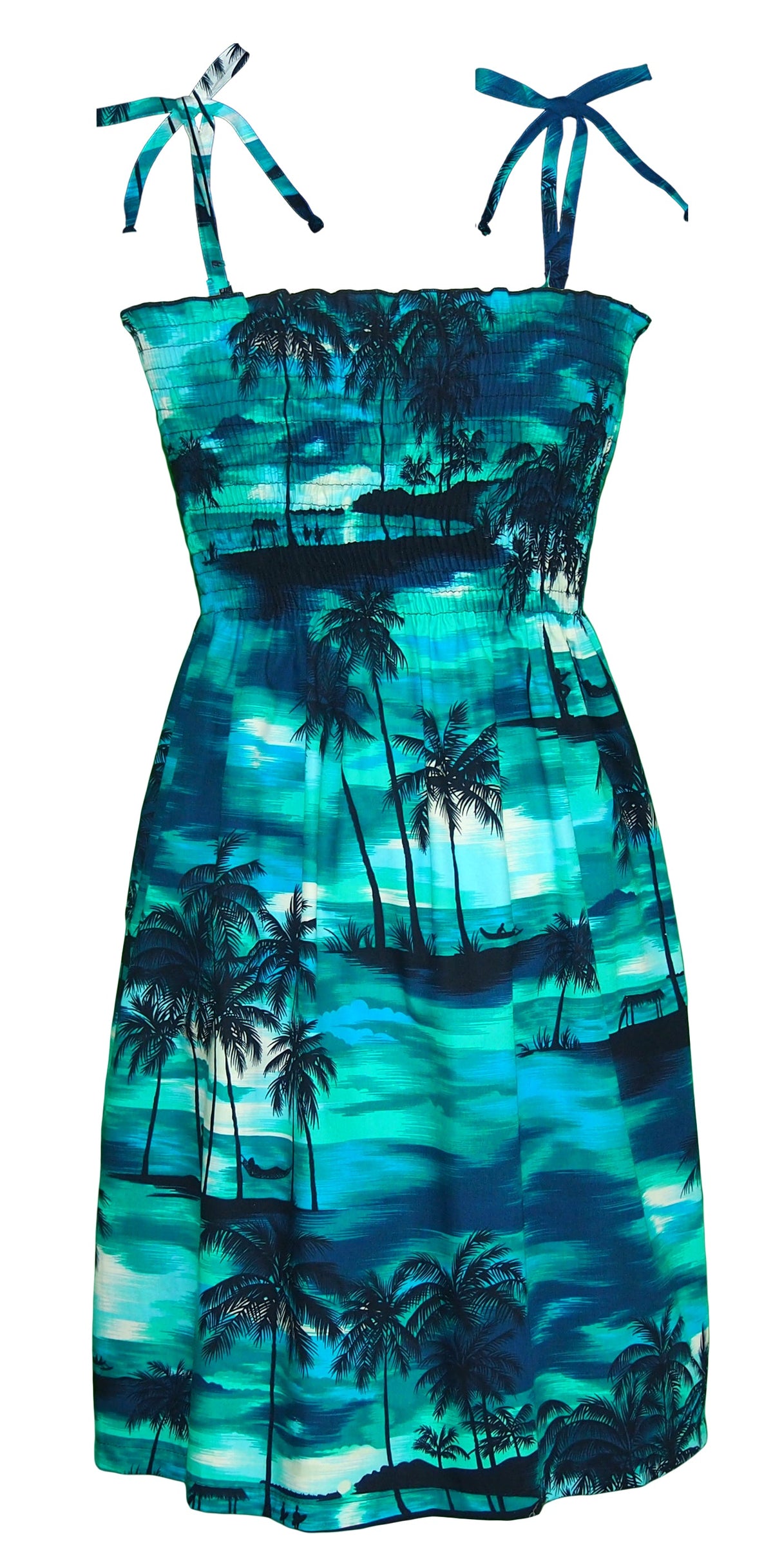 Night Time Surf Smocked Tube Dress — Women's Sun Dresses — MauiShirts (view 4)