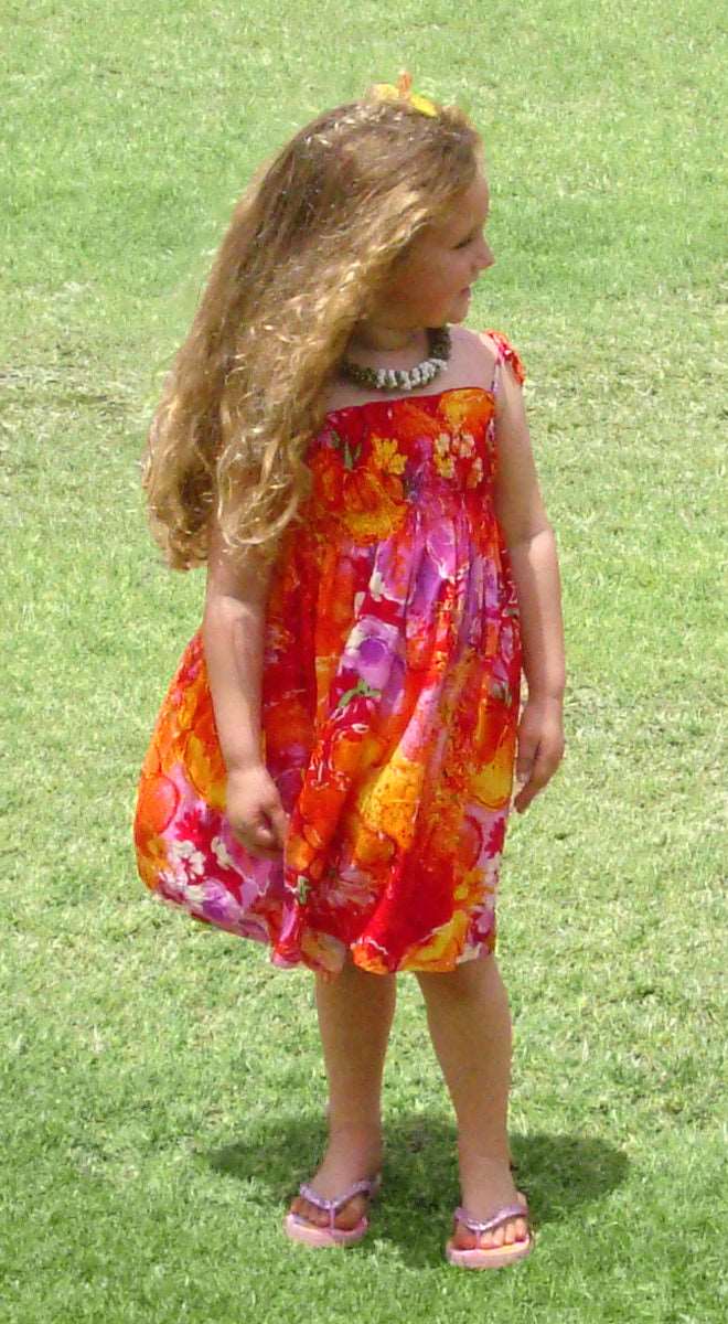 Beauteous Flower Poetry Girl's Smocked — Girls Dresses — MauiShirts