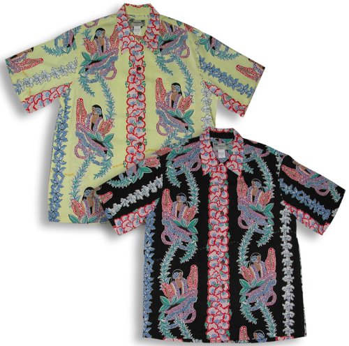 Lei Lady Men's Vintage Kamehameha — Women's Rayon Shirts — MauiShirts (view 9)