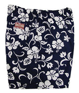Classic Hibiscus Men's Elastic Waist 3-Pocket Cotton Shorts