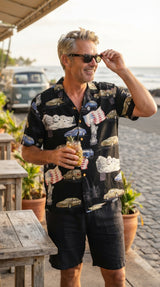 Saturn Men's Paradise Found Hawaiian Aloha Cotton Shirt
