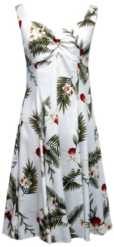 Hawaiian Orchid Empire Fit Princess Flared — Women's Empire Waist Dresses — MauiShirts (view 4)