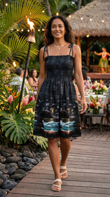 Moonlight Surf Smocked Tube Dress — Women's Sun Dresses — MauiShirts (view 4)