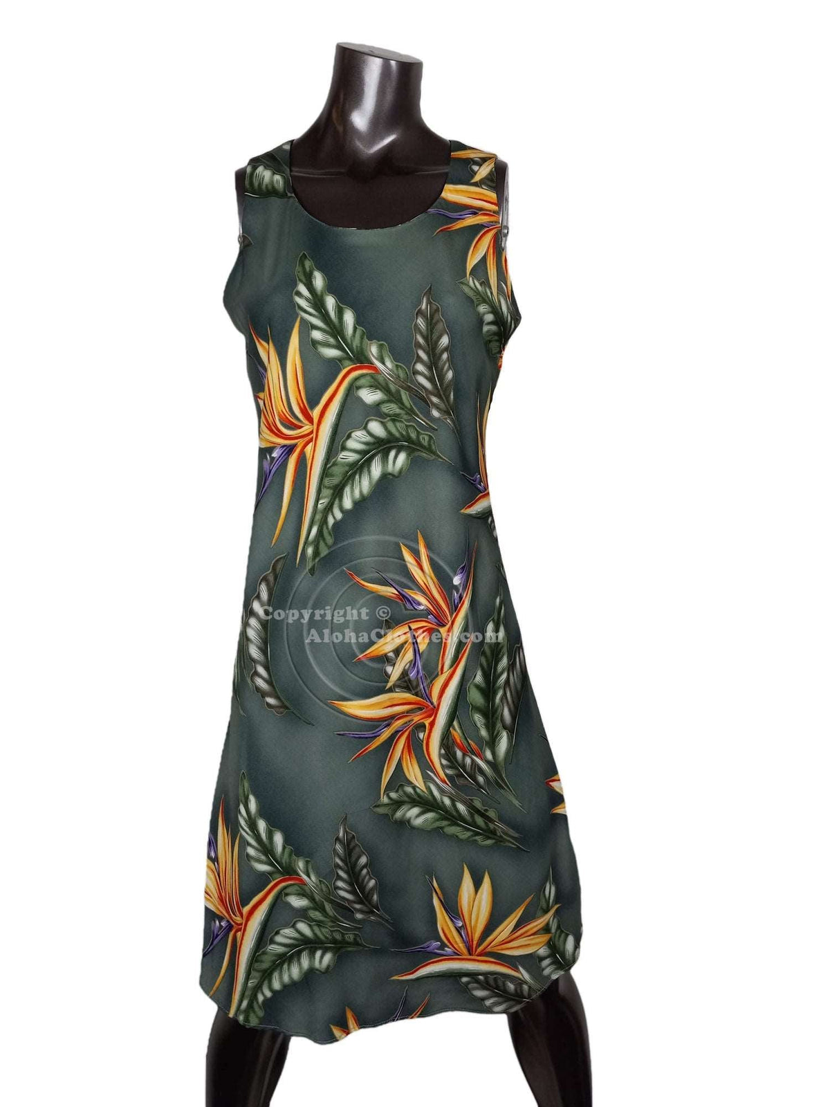 Bird of Paradise #2 Bias Cut Flared Tank — Women's Tank Dresses — Paradise Found (view 3)