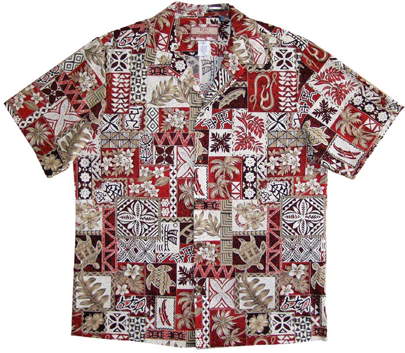 Hawaiian Symbols Men's Shirt — Men's Cotton Shirts — RJC