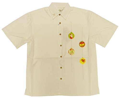 Christmas Ornament Men's Embroidered Shirt — Men's Embroidered Shirts — MauiShirts (view 11)