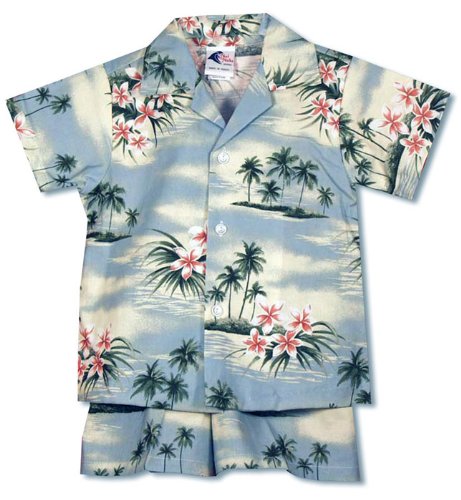 Plumeria Island boy's 2pc — Boys Cabana Sets — RJC (view 10)