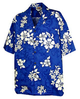 Shadow White Hibiscus Men's — Men's Cotton Shirts — Pacific Legend (view 8)