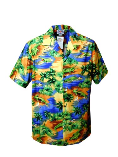 Florida Alligator Lagoon Men's Shirt — Men's Cotton Shirts — Pacific Legend (view 5)