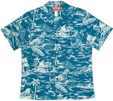 Hawaiian Woodcut II Men's Shirt — Men's Cotton Shirts — RJC (view 6)