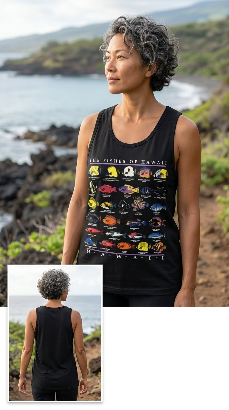 Fishes of Hawaiian Islands Tank Top — Tank Tops — RJC (view 5)