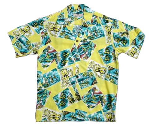 Hawaiian Postcards Men's Vintage Shirt — Men's Rayon Shirts — MauiShirts (view 5)